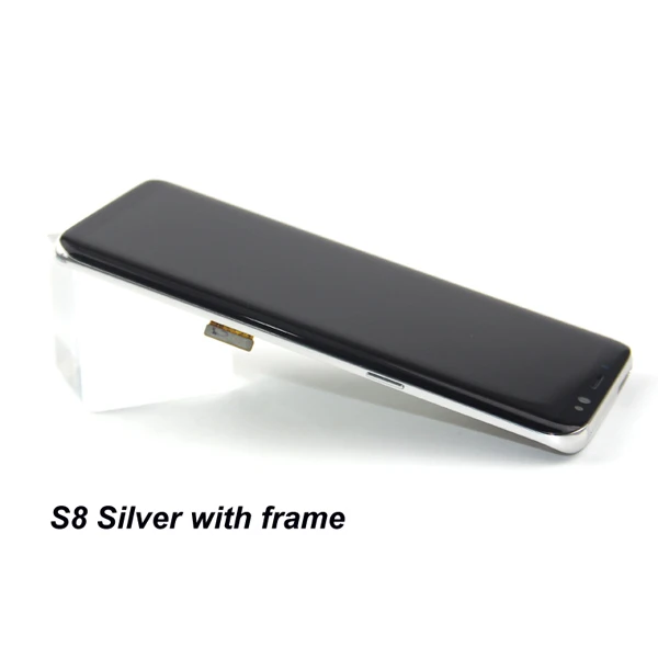 Super Amoled для SAMSUNG Galaxy S8 дисплей S8 Plus G950 G950F G955 G955F кодирующий преобразователь сенсорного экрана в сборе+ рамка