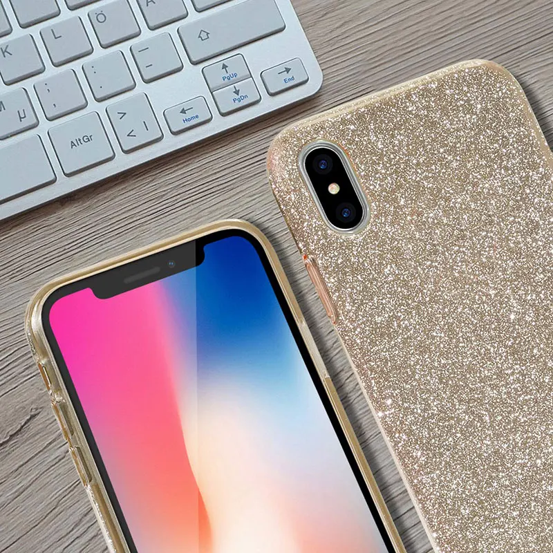 Роскошный блестящий чехол для Xiaomi Redmi Note 7 Pro милый женский защитный силиконовый