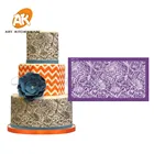 Сетчатый трафарет из хризантем, трафарет для торта на день рождения, инструменты для украшения свадебного торта, трафареты из мягкой ткани для помадки, форма пекарня для торта