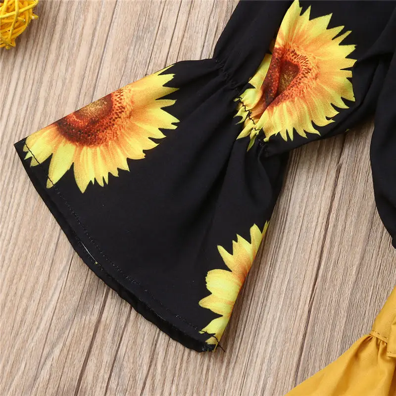 3 шт. детские топы с расклешенными рукавами юбка оборками и шорты | Мать ребенок