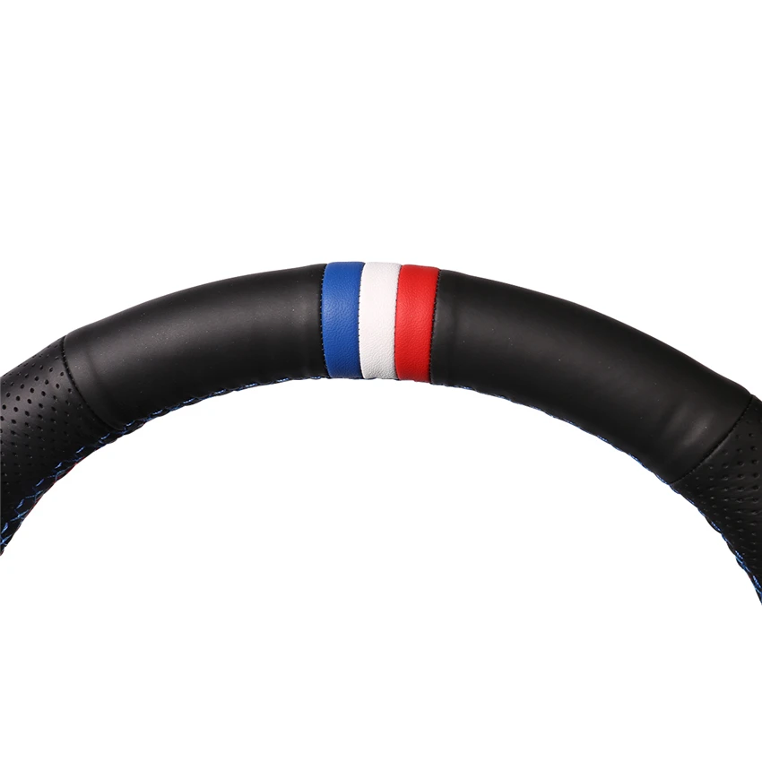 Сшитый вручную черный кожаный чехол на руль автомобиля для Peugeot 206 1998-2005 SW 2003 2004 2005