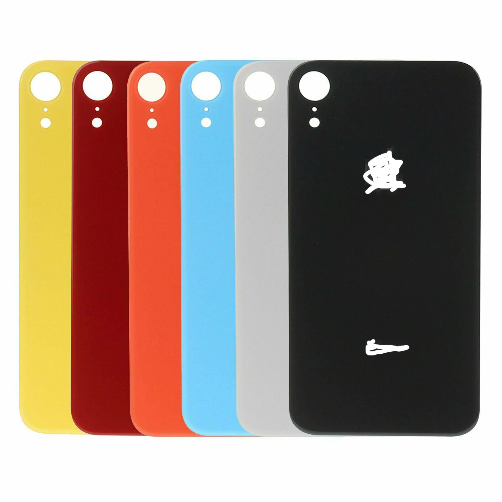 Для iPhone 8 X XR XS Max крышка батареи Стекло Задняя Дверь Замена большое