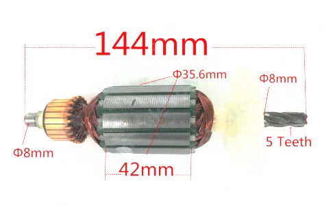 AC220-240 5 Teeth Armature Rotor replace for HITACHI Hikoki DH22VB DH24PB Power Tool Accessories motor | Инструменты