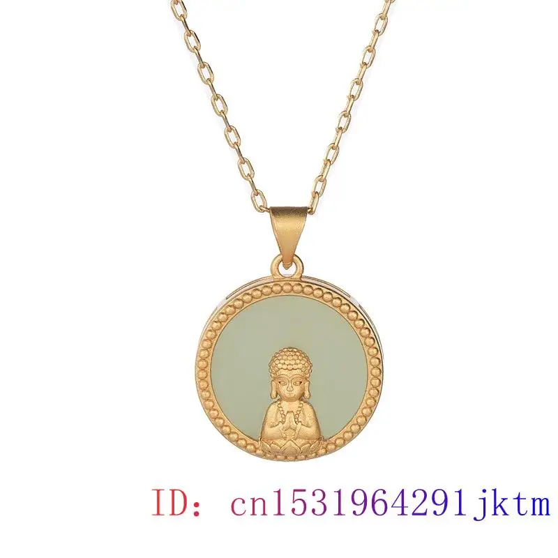 

Зеленый нефрит буддистская подвеска ювелирные изделия халцедон женское ожерелье из драгоценного камня амулет модные натуральные очароват...