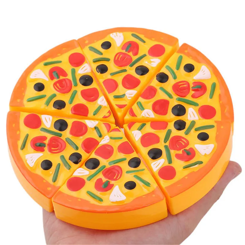 Baby Early Development Educational Toys Kids Children 1 Set Cutting Plastic Pizza Toy Food Kitchen Pretend Play Toys