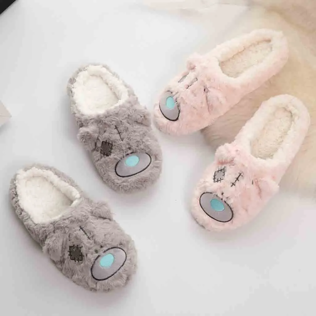 

SAGACE Slippers Women Indoor Home Plush Soft Cute Cotton Striped Slippers Shoes Non-Slip Floor Slippers Female Fur Flip Flops
