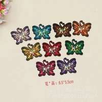 50pcslot butterfly embroidery patches letters clothing decoration accessories diy iron heat transfer applique iron on patches