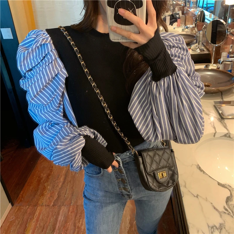 Женский трикотажный свитер с длинным рукавом | Женская одежда