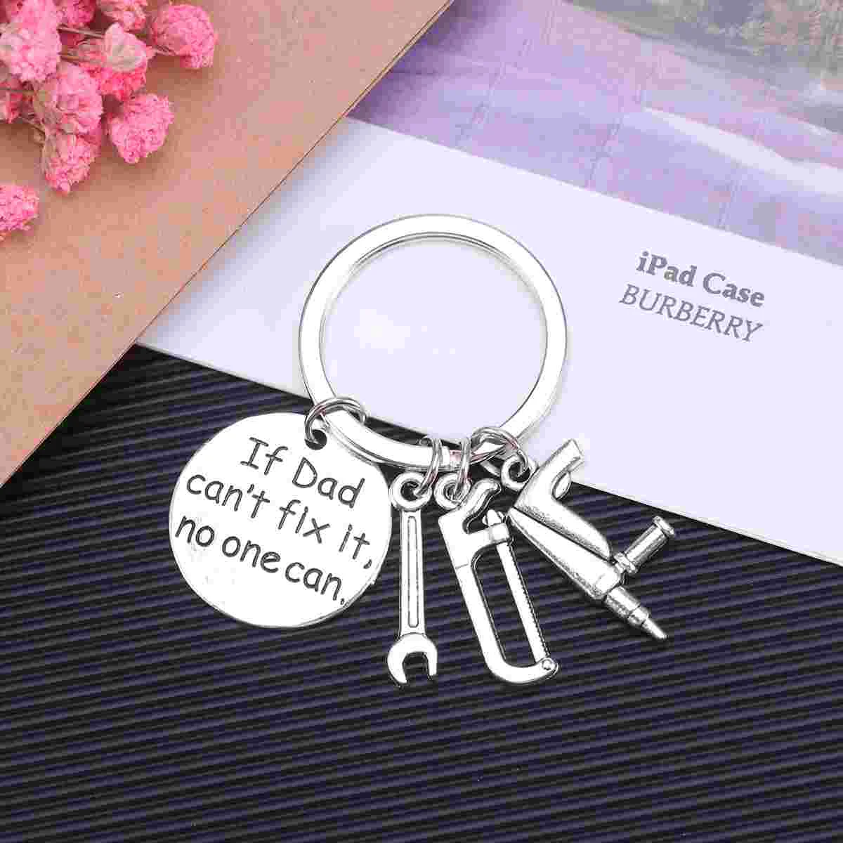 

Fashion Mini Hand Tools Keychain Daddy Gift for Fathers' Day Hand Tools Bag Pendant Funny Metal Key Ring