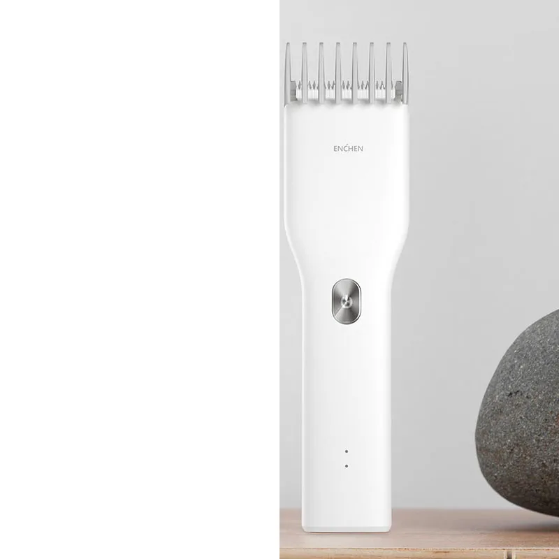 White Xiaomi Mijia ENCHEN Boost триммер для волос USB зарядное устройство электрическая машинка для стрижки волос 2 скорости нано керамический резак для волос быстрая зарядка для детей - Цвет: White