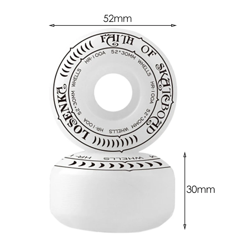 

4Pcs 52mmx30mm 95A Skateboard Wheels PU Double Rocker Wheels Downspeed Sliding Wheels Skateboard Accessories
