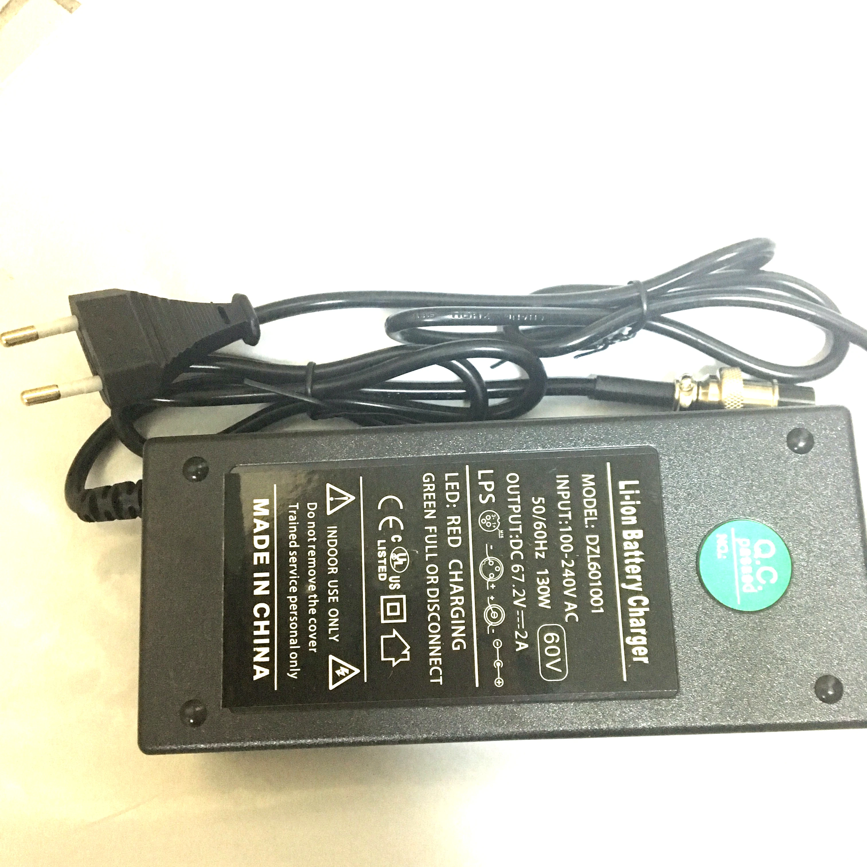 DC67.2V 2A тачка Скутер зарядное устройство смарт литий-ионная батарея адаптер питания самобалансирующийся Скутер зарядное устройство 67,2 V 2A EU/US/AU/UK