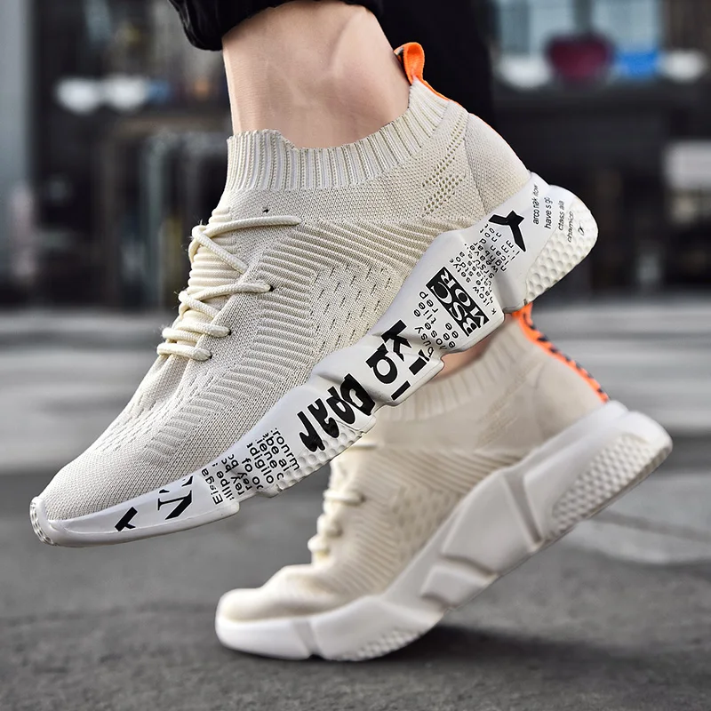 Bomlight Graffiti Sneakers Men Casual Shoes Spring Autumn Black Gold Loafers Trainers Man Tenis Masculino 39-46 | Обувь