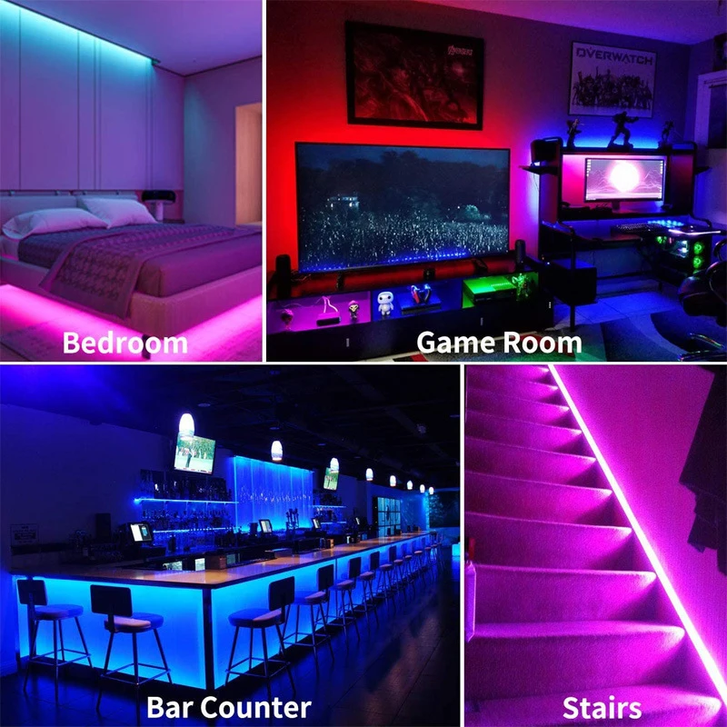 

LED Strip Lights RGB Bluetooth WIFI 5-20M Waterproof SMD 2835/5050 DC 12V Flexible Ribbon Neno For Room Decoration Led Strips