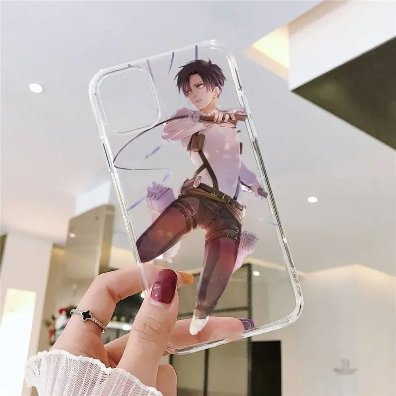 

attack on titan Phone Case Transparent soft For iphone 5 5s 5c se 6 6s 7 8 11 12 plus mini x xs xr pro max