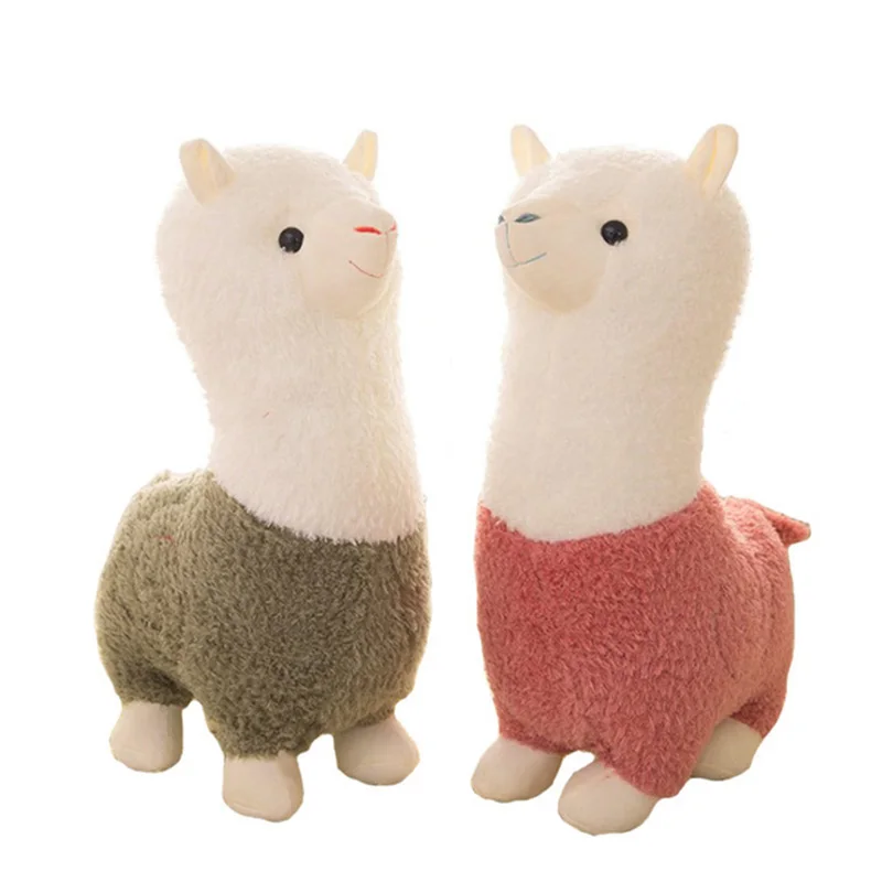 

80cm Lovely Alpaca Plush Toy Japanese Alpaca Soft Stuffed Cute Sheep Llama Animal Dolls With Snail Pattern Sleep Pillow Gifts