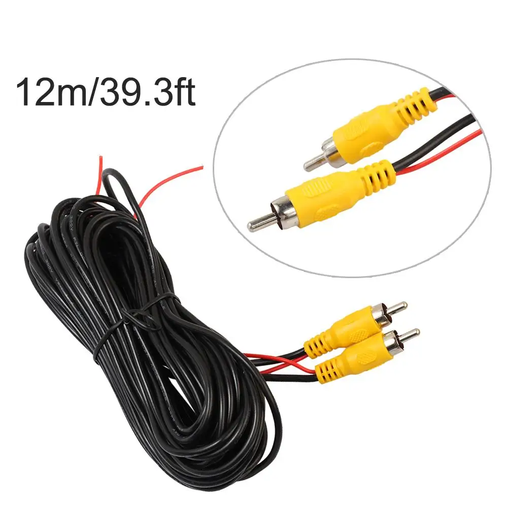 10m 12m 15m 20m RCA Video Cable male to Car Reverse Rear View Parking Camera Extension Auto Start Trigger Line | Автомобили и
