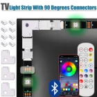 Светодиодная лента для телевизора, Bluetooth RGB-лента с пультом дистанционного управления, световая лента 5 в с разъемами, подсветка для телевизора 5050 для Sony Toshiba LG