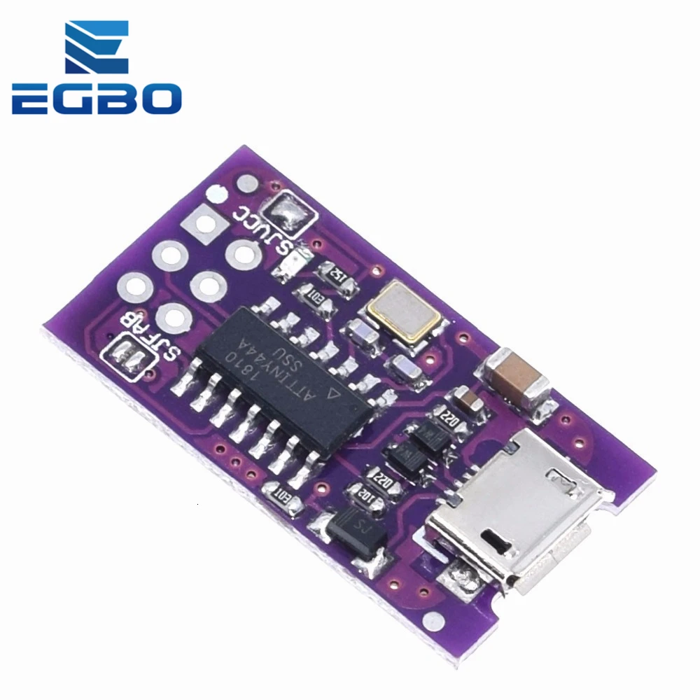 Миниатюрный программатор с Micro USB AVR ISP ATtiny44 ATTiny45 ATTiny85 USBTinyISP модуль программатора