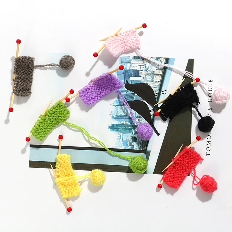 

New Miniature Mini Artificial Wool Props Diy Accessories Knitted Sweater Yarn Ball Doll Accessories