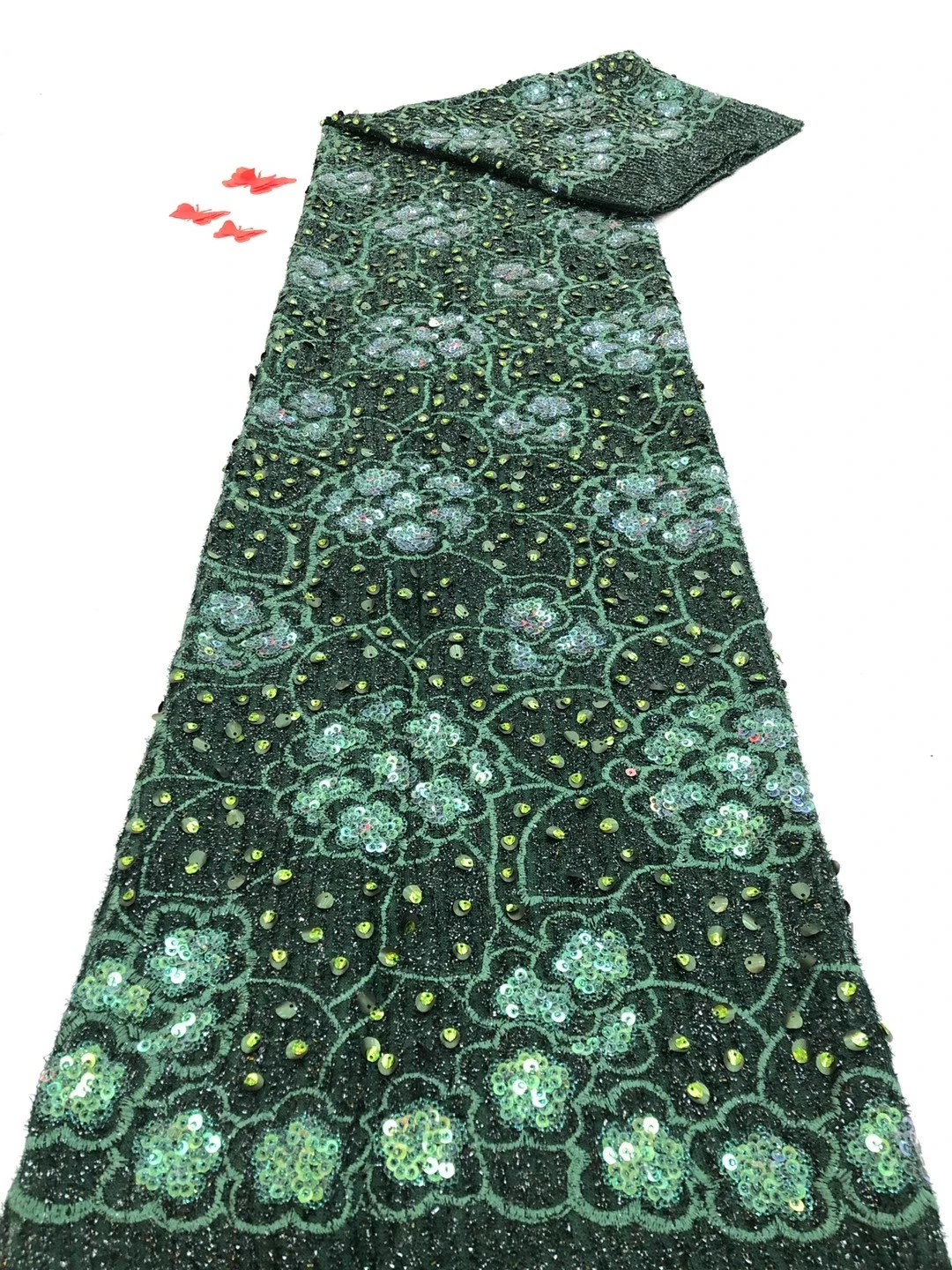 

Африканская бархатная кружевная ткань с вышивкой, французская сетка, кружево с блестками, 2020, Высококачественная нигерийская Тюлевая кружевная ткань FJ43651