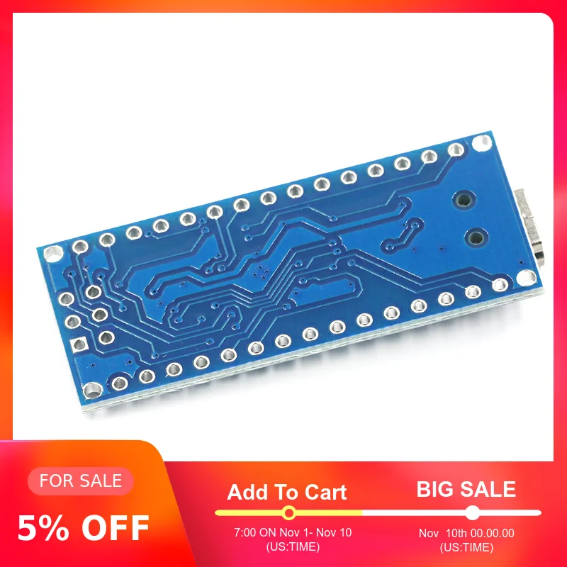 Мини usb с контроллером загрузчика Nano 3 0 совместимый для arduino CH340 USB драйвер 16 МГц NANO