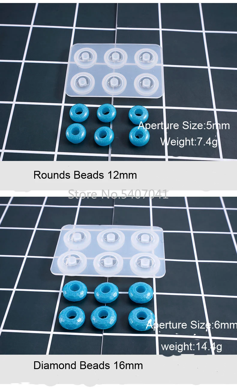 1 шт. круглые алмазные бусины жидкий силикон эпоксидная форма для ювелирных
