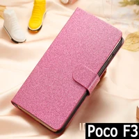 flip phone cover for poco f3 case pu leather stand wallet book coque on xiaomi poko f3 magnetic card protective hoesje case bag