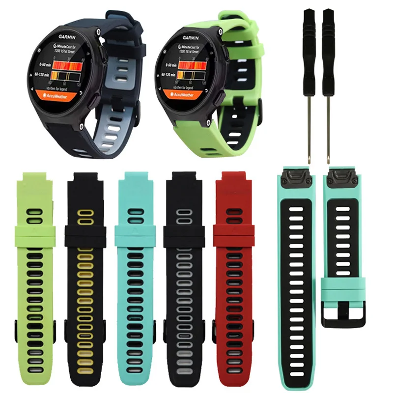

Quick Fit Silicone Replacement Watch Band for Garmin Forerunner 230 / 235 / 220 / 620 / 630 / 735 watch Outdoor Sport Watchstrap