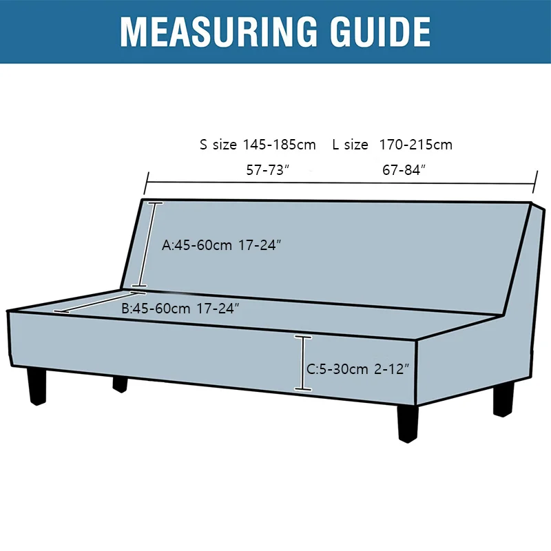 Универсальный чехол для дивана кровати без подлокотников складной Стрейчевые
