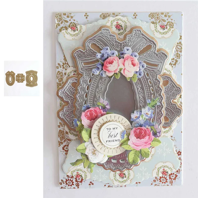 

Bow Background Die Stamps And Dies New Arrival 2021 Scrapbook Diary Decoration Stencil Embossing Template DIY Greeting Card Big
