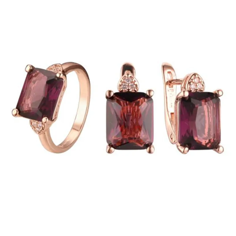 Новые модные женские свадебные комплекты ювелирных изделий 585 Золото Цвет