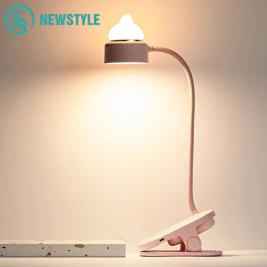 Светодиодный настольный светильник 2 в 1 для кровати изголовья книжный зажим