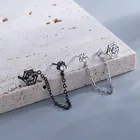 С украшением в виде 1 шт Серьга-кафф цепи слуховая косточка серьги-клипсы с паутиной и кисточкой, серьги для женщин, ювелирные изделия Новые Earcuff