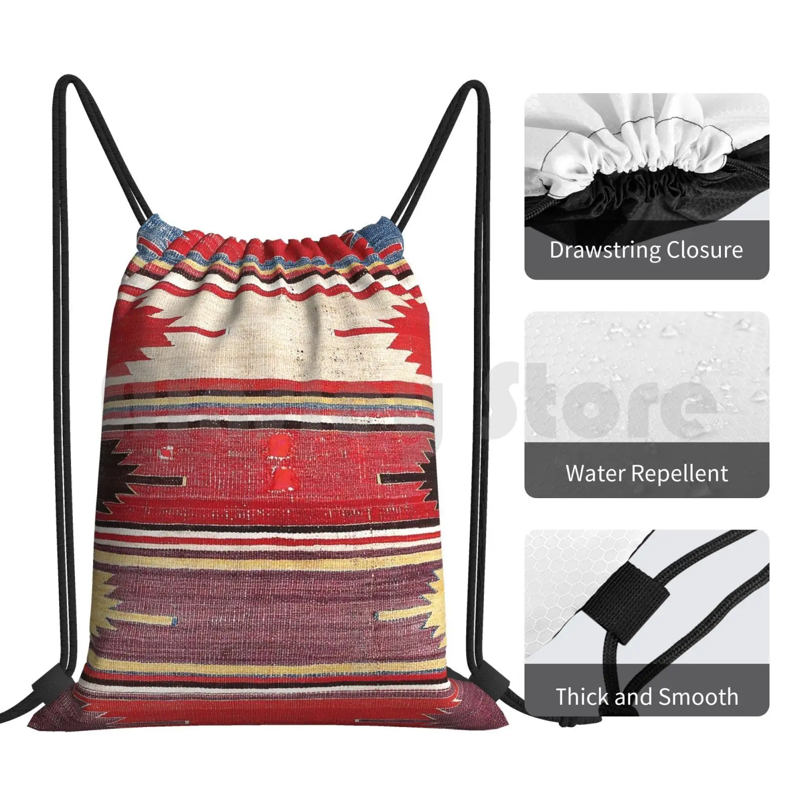 Винтажный рюкзак с принтом винтажный коврик