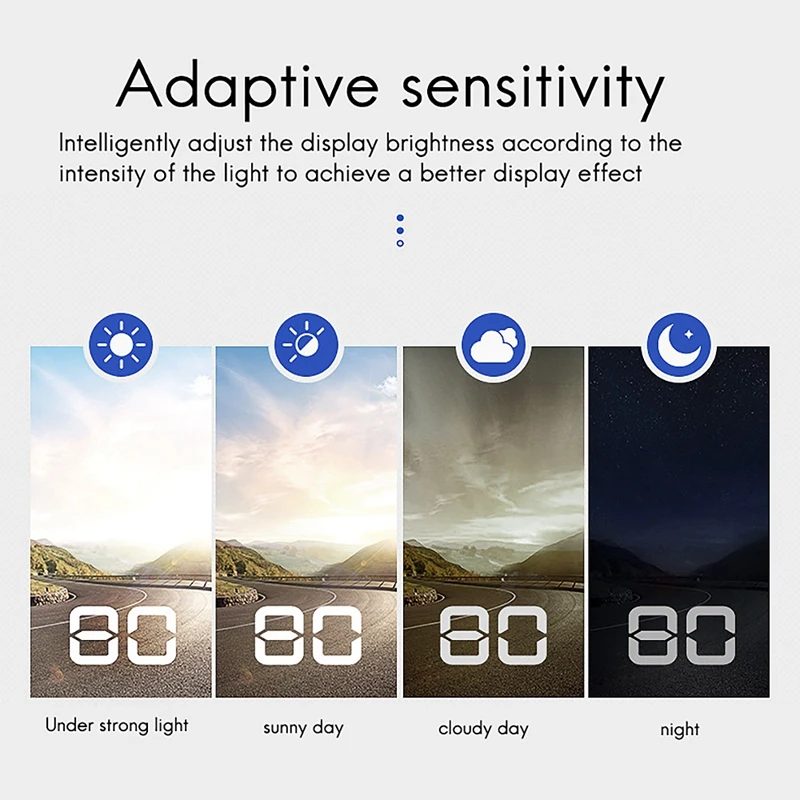 

Universal Head Up Display Car HUD Display Car HD Speed Digital Projector OBD2 II EUOBD Car HUD Head Up Display 4F