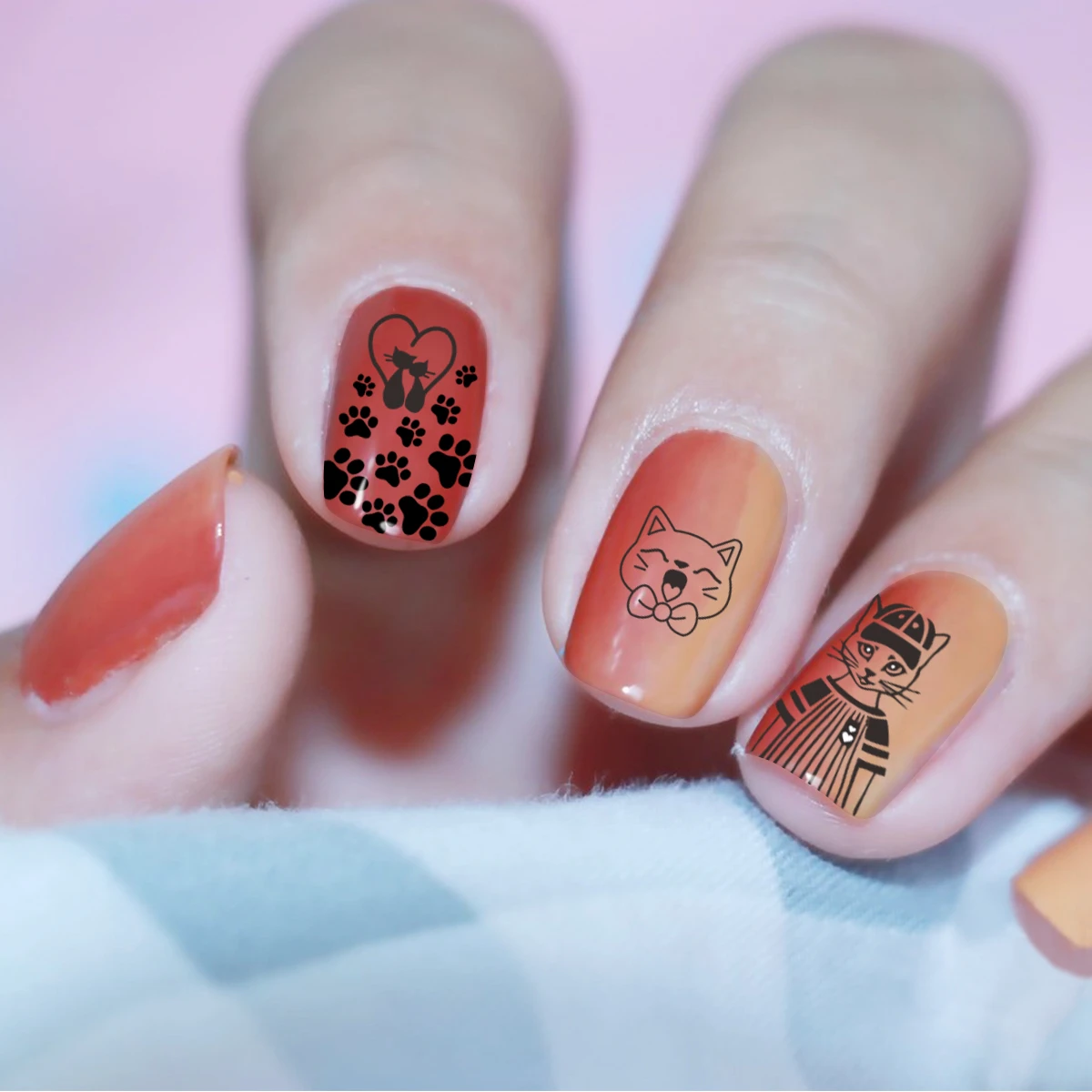 Beautybigbang винтажные штампованные пластины из нержавеющей стали для ногтей Милый