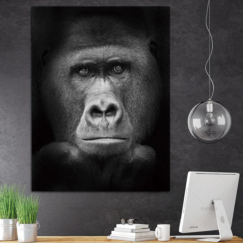 Настенные картины с животными настенная Картина на холсте Постер орангутана