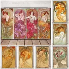 Алмазная 5d-картина сделай сам, жемчуг, Альфонсе, Мария муча, мозаика, вышивка крестиком, полная вышивка, искусственная вышивка