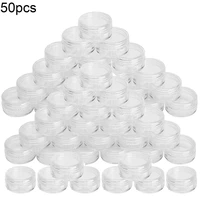 50pcs cosmetic jar small empty cosmetic travel pots refillable bottles plastic eyeshadow makeup face cream jar pot container