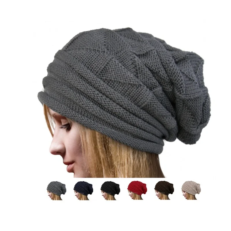 

New Classic Winter Fold Flanging Knitted Hats Hedging Cap Warmer Hat Outdoor Wool Knit Cap Scarf Knitted Wool Cap Casual Hats