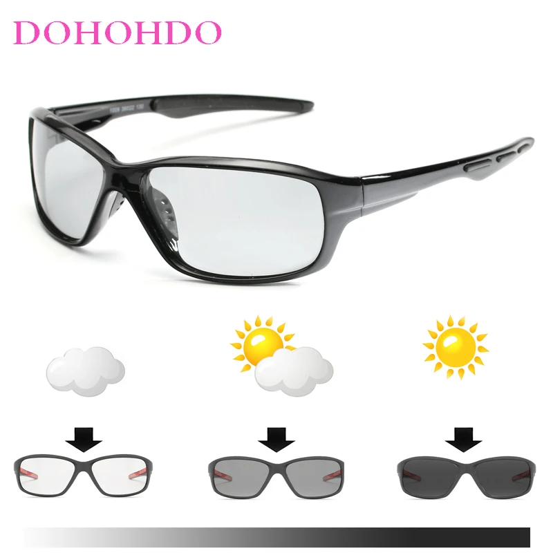 

DOHOHDO New Polarized Photochromic Sunglasses Men Driving Chameleon Glasses Male Day And Night Vision Driver Goggles Lentes Sol