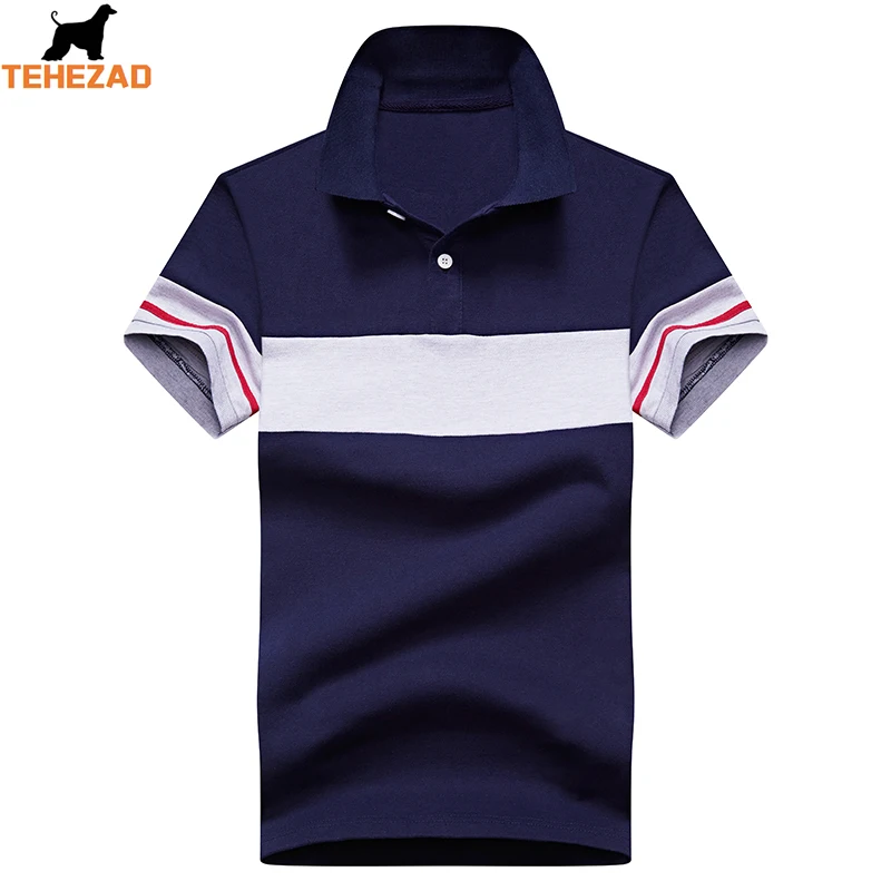 

2021 Summer Pique Cotton New Splicing High Quality Men's Polo Shirt Short Sleeve Business Casual Breathable Lapel Men's Shirt