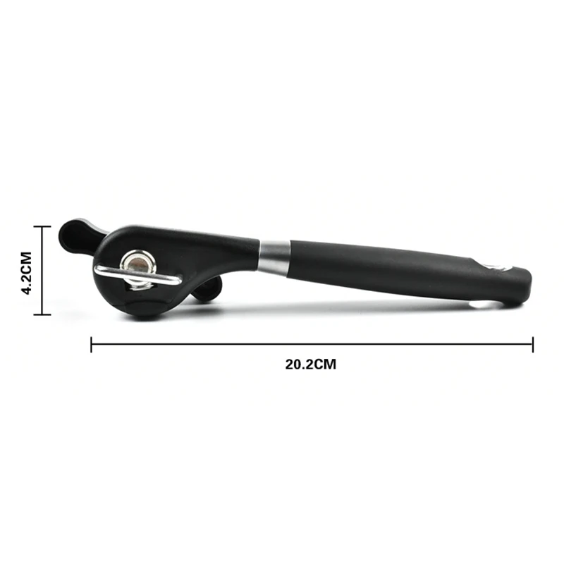 

Smooth Edge Can Opener - No Sharp Edges or Cuts-Black