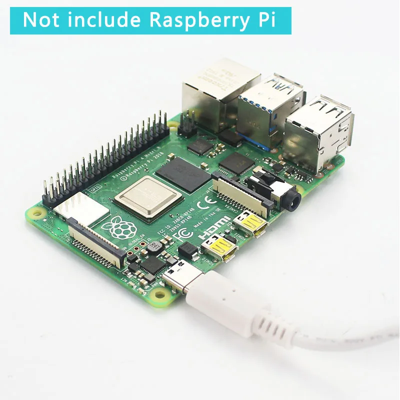 Raspberry Pi 4 Официальный USB C Мощность адаптер переменного тока 5 1 В 3A Питание m 18 AWG