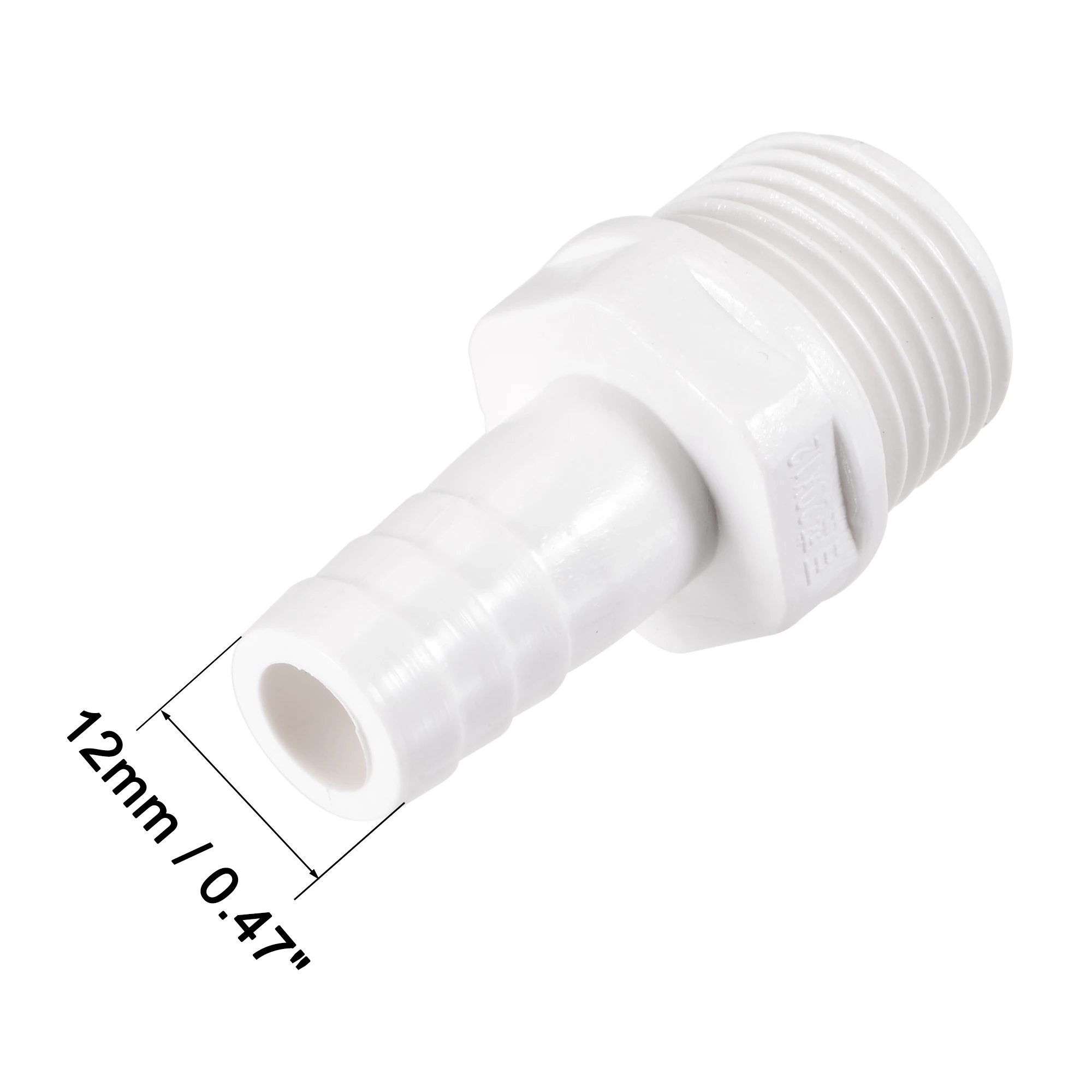 

Uxcell PVC Tube Fitting Adapter 12mm Barbed x G1/2 Male White for Aquariums 2Pcs
