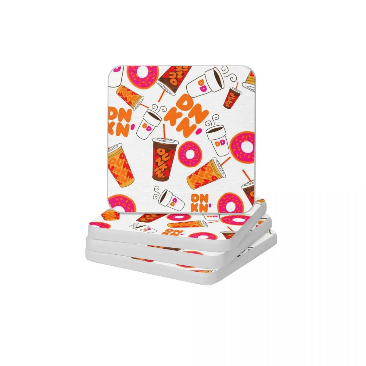 

Dunkin Fan Diatomite квадратной, круглой формы Coaster Не скользит Коврик для мыла и зубной щетки 10x10 см