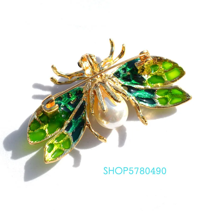 Модные ювелирные изделия окрашенная брошь в виде пчелы насекомого Стразы