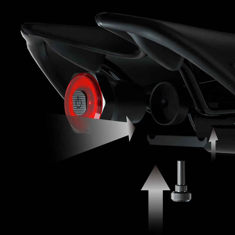 

MEROCA Auto Start/Stop Flashlight for Bicycle Bike Rear Light Brake Sensing IPx6 Waterproof LED USB Charging Cycling Taillight