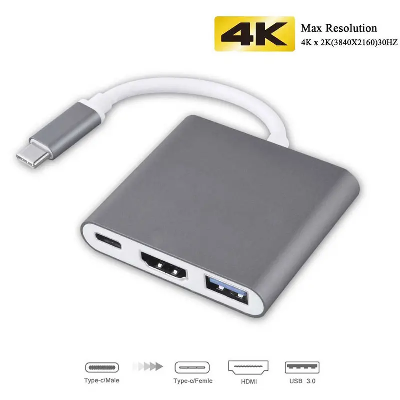 Док-станция 8 в 1 стандарта USB Type C на 4K HDMI | Мобильные телефоны и аксессуары